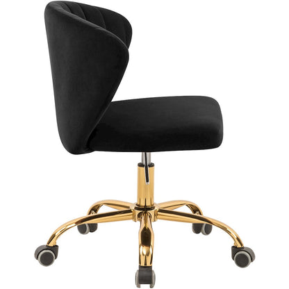Finley Black Velvet Office Chair