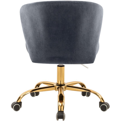 Finley Grey Velvet Office Chair
