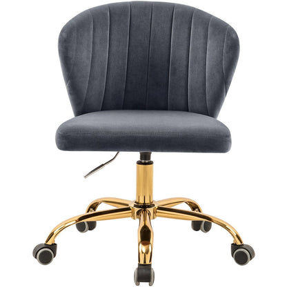 Finley Grey Velvet Office Chair