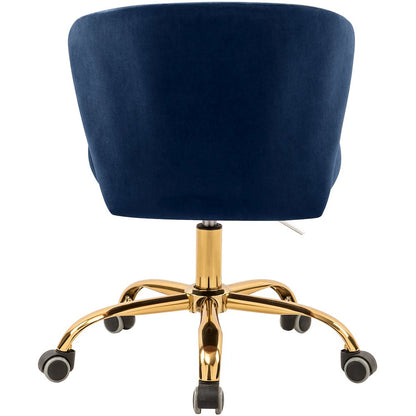Finley Navy Velvet Office Chair