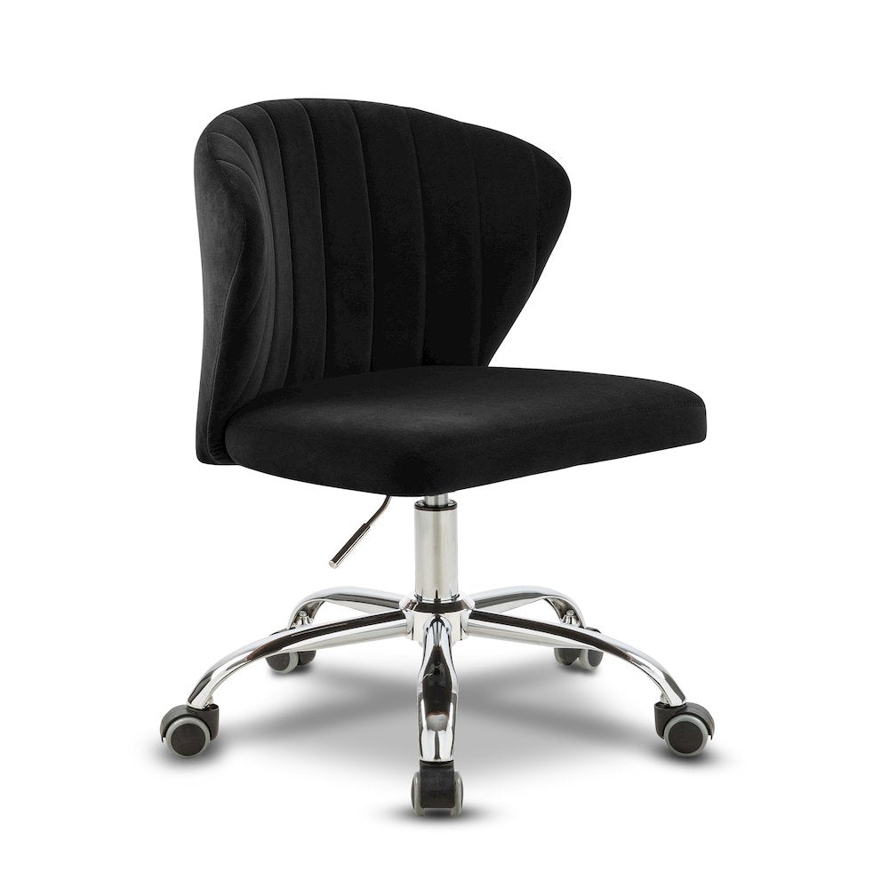 Finley Black Velvet Office Chair