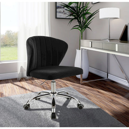 Finley Black Velvet Office Chair