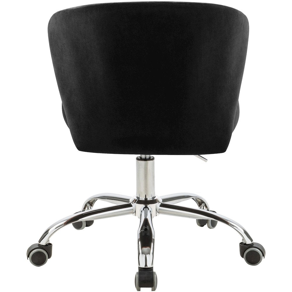 Finley Black Velvet Office Chair