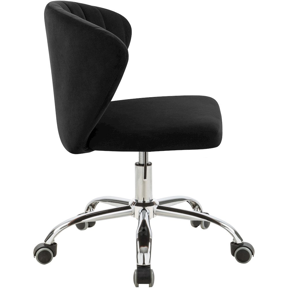 Finley Black Velvet Office Chair