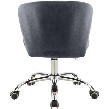 Finley Grey Velvet Office Chair