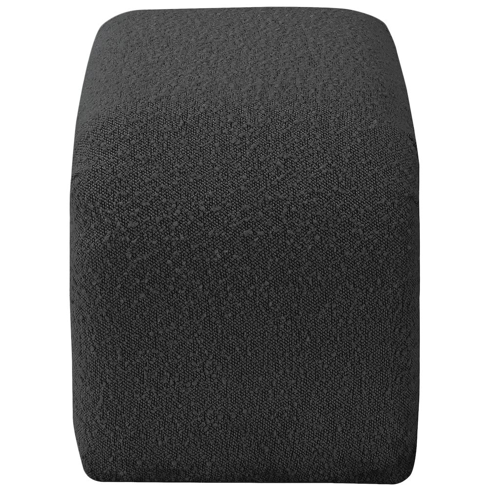 Niagara Black Boucle Fabric Bench
