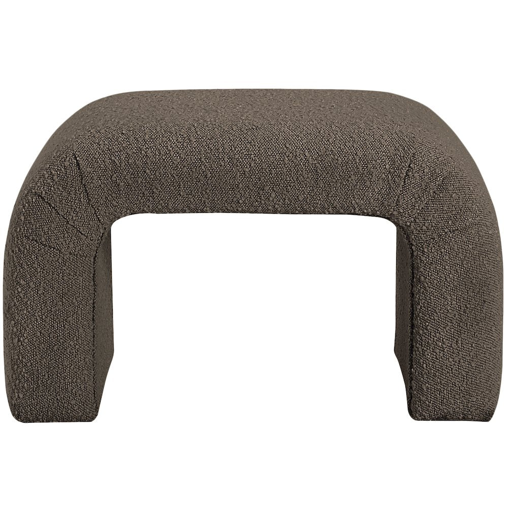 Niagara Brown Boucle Fabric Bench