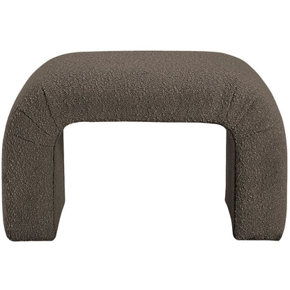 Niagara Brown Boucle Fabric Bench