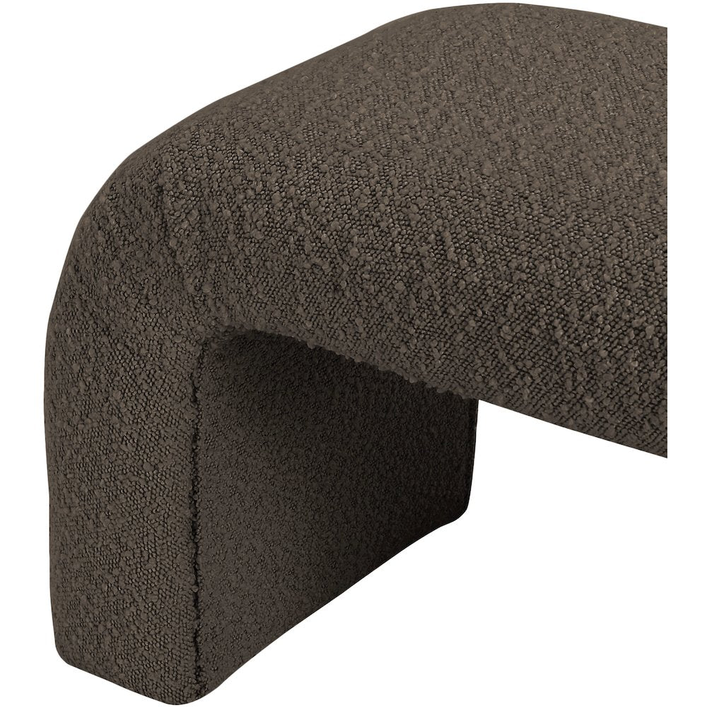 Niagara Brown Boucle Fabric Bench