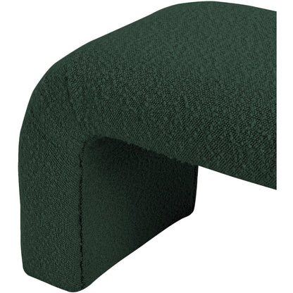 Niagara Green Boucle Fabric Bench