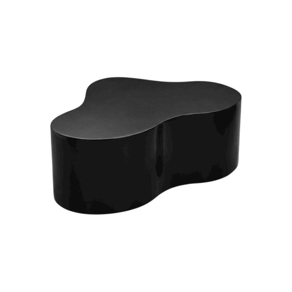 Contemporary Matte Black Coffee Table with Sleek Finish and Sturdy Build