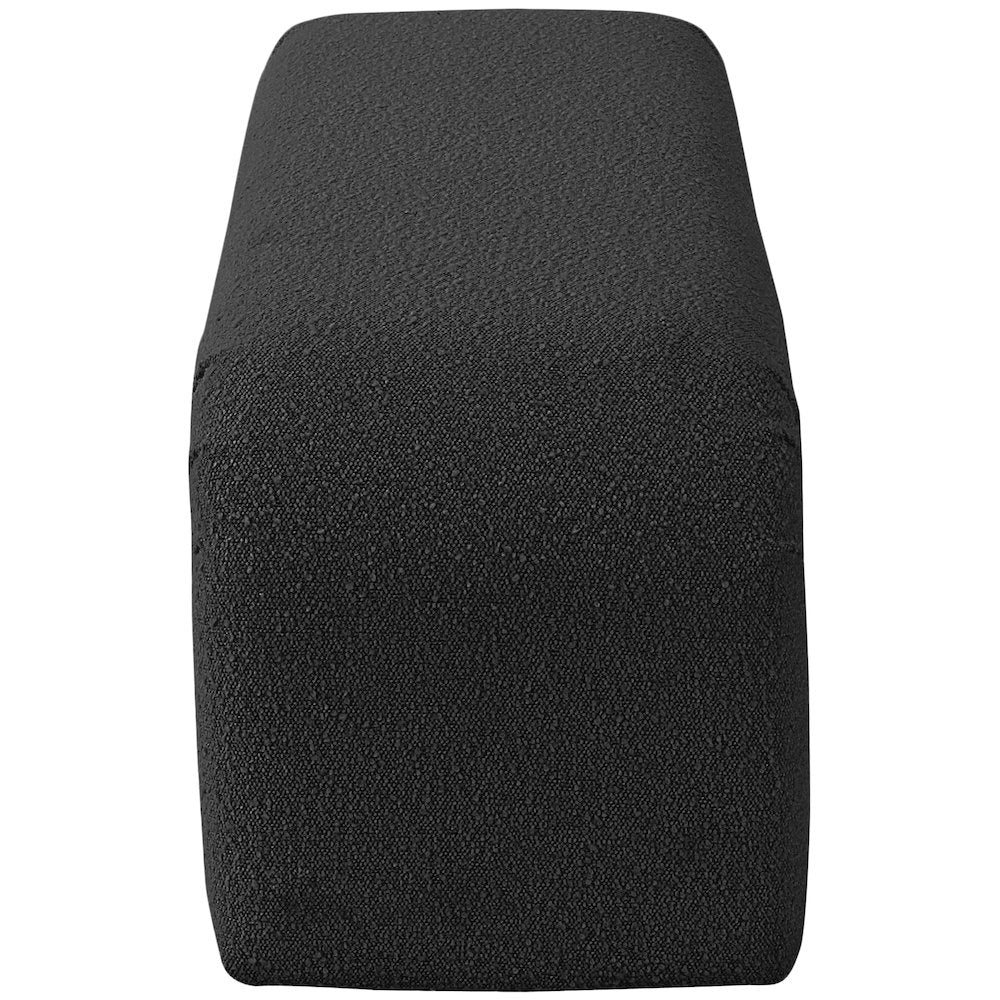 Niagara Black Boucle Fabric Bench