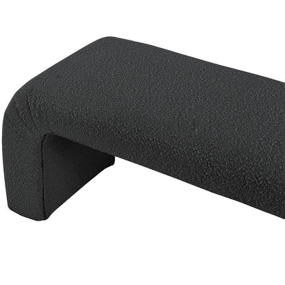 Niagara Black Boucle Fabric Bench
