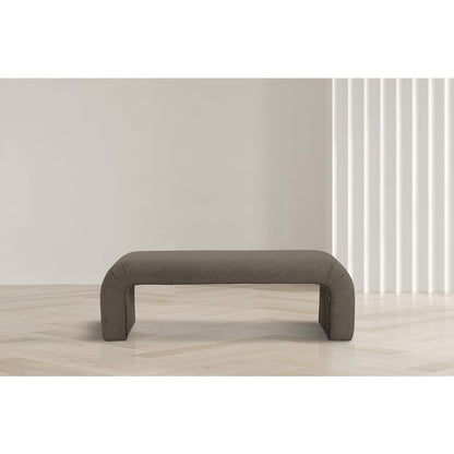 Niagara Brown Boucle Fabric Bench