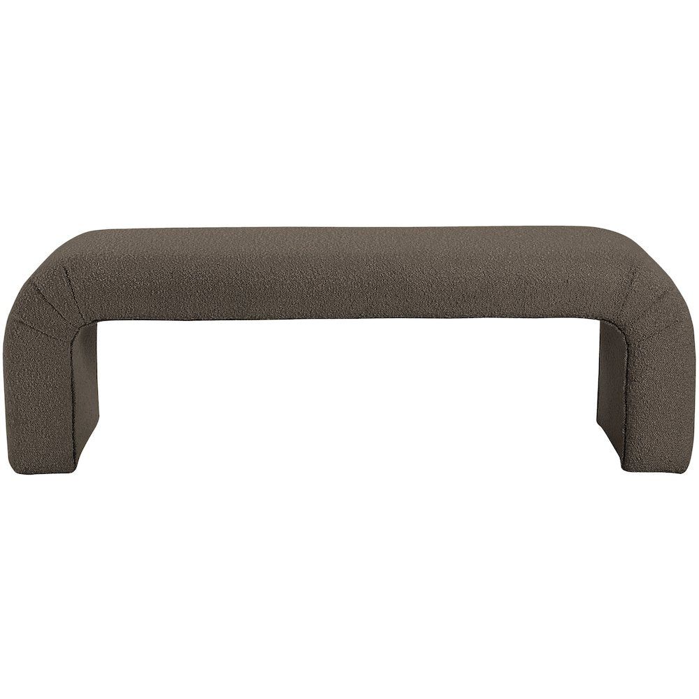 Niagara Brown Boucle Fabric Bench