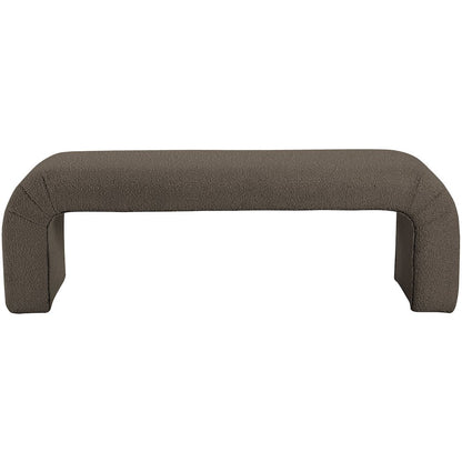 Niagara Brown Boucle Fabric Bench