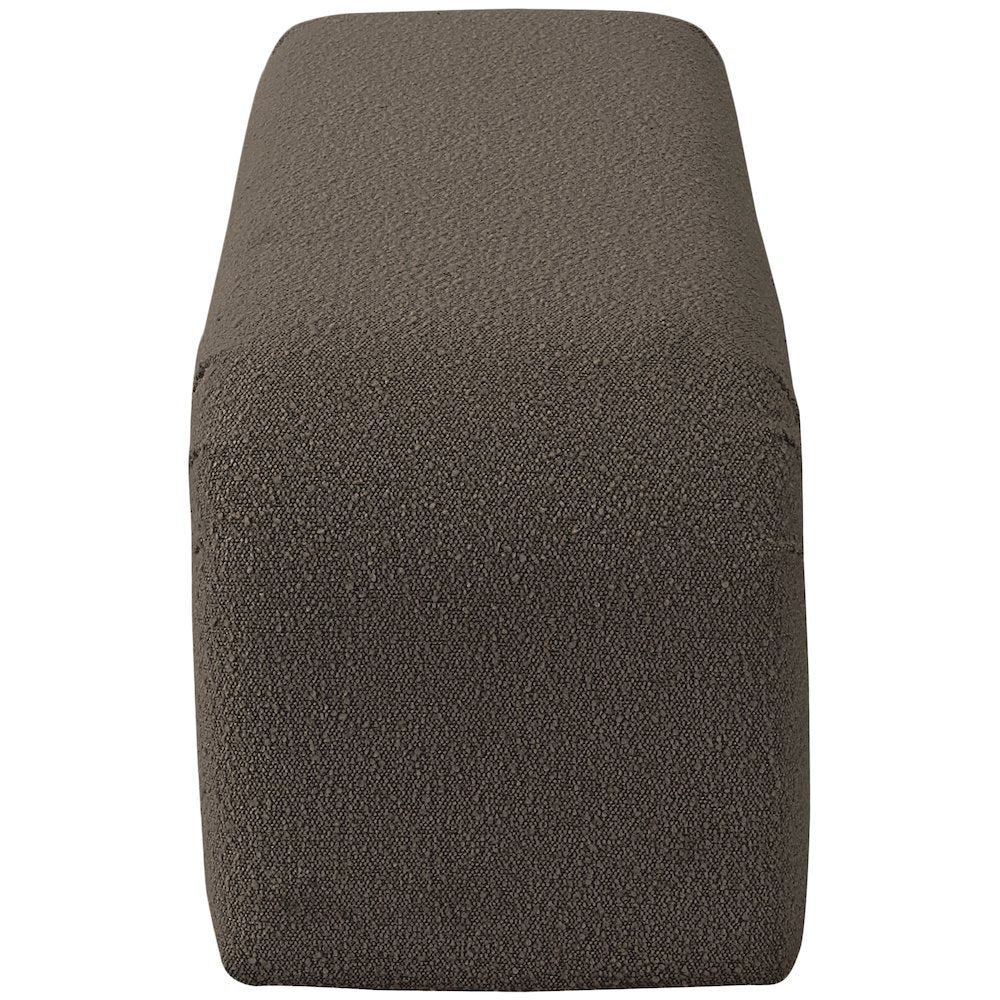 Niagara Brown Boucle Fabric Bench