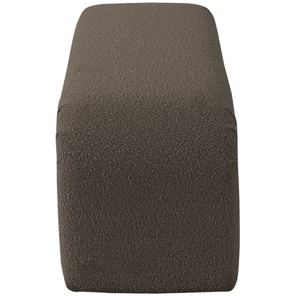 Niagara Brown Boucle Fabric Bench