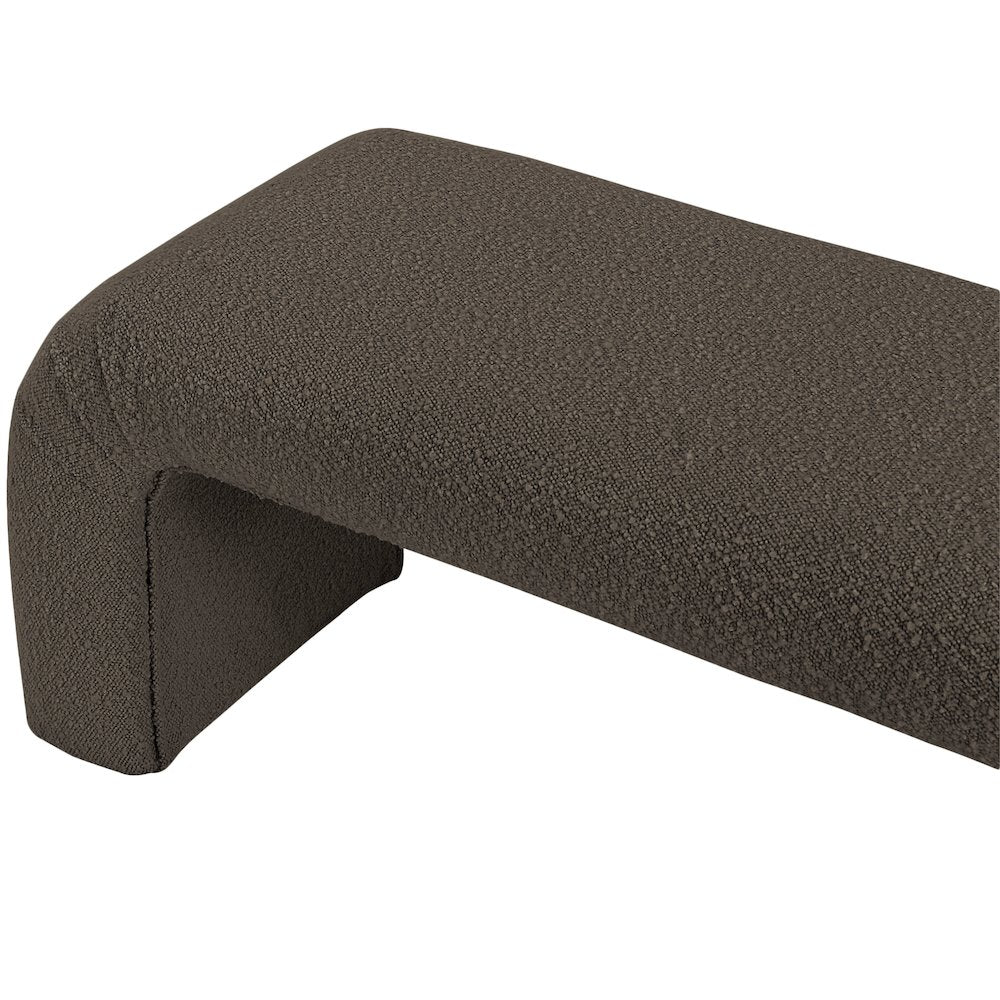 Niagara Brown Boucle Fabric Bench