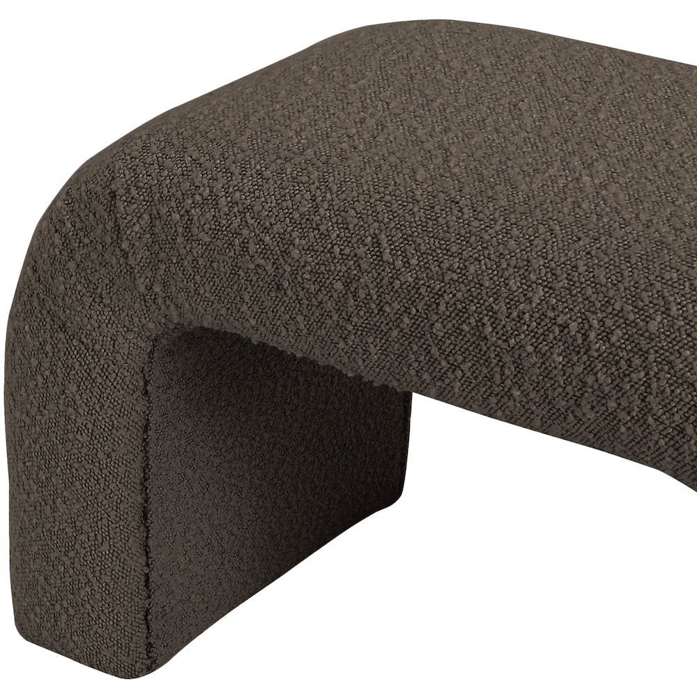 Niagara Brown Boucle Fabric Bench
