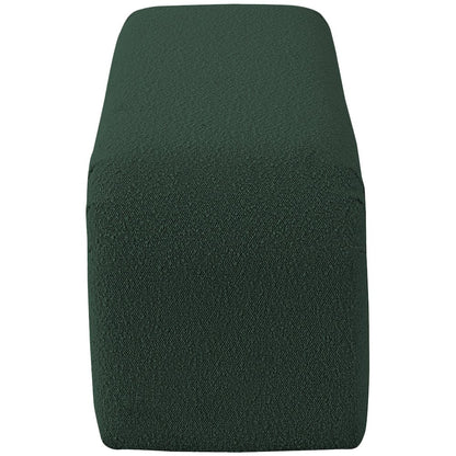 Niagara Green Boucle Fabric Bench