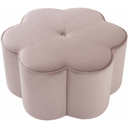 Daisy Pink Velvet Ottoman
