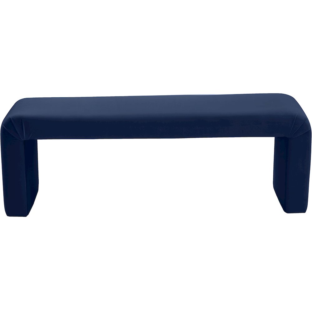 Minimalist Navy Velvet Bench