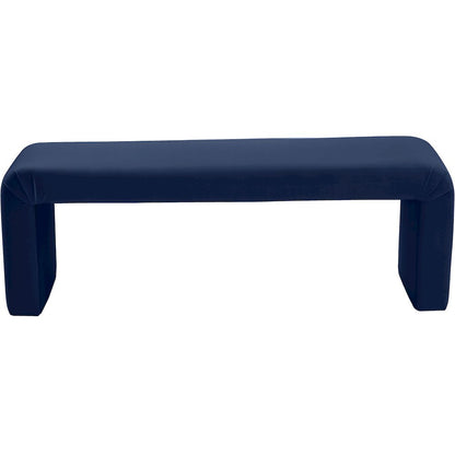 Minimalist Navy Velvet Bench
