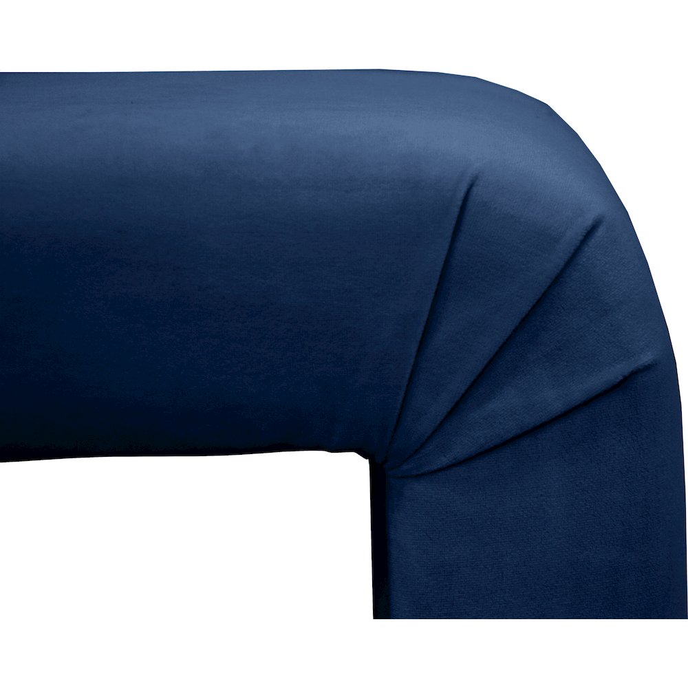 Minimalist Navy Velvet Bench