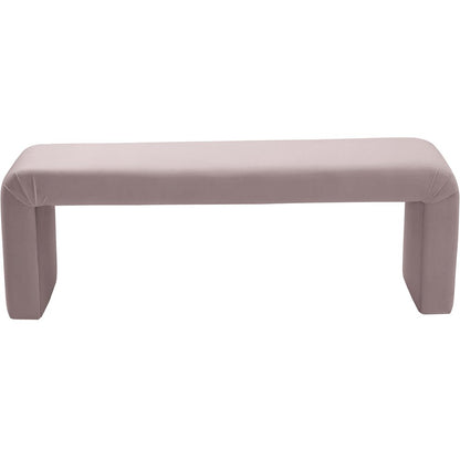 Minimalist Pink Velvet Bench