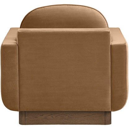 Diviento Saddle Velvet Performance Fabric Upholstered Accent Chair
