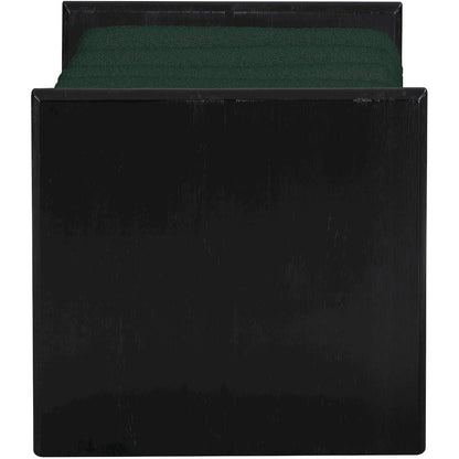 Waverly Green Boucle Fabric Bench