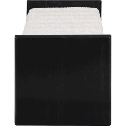 Waverly Cream Boucle Fabric Bench