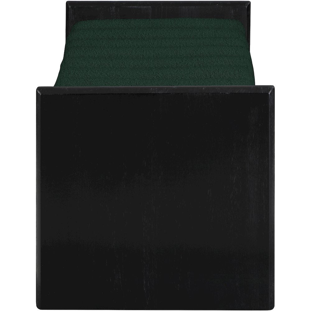 Waverly Green Boucle Fabric Bench