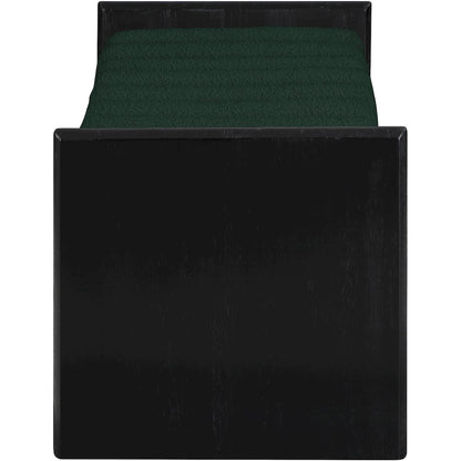 Waverly Green Boucle Fabric Bench