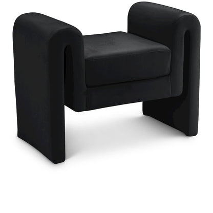 Sloan Black Velvet Bench