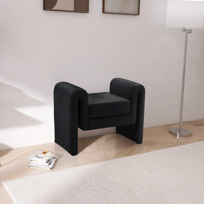 Sloan Black Velvet Bench