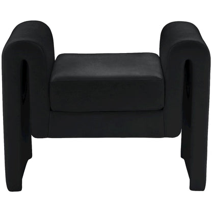 Sloan Black Velvet Bench