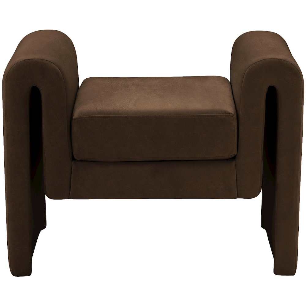 Sloan Brown Velvet Bench