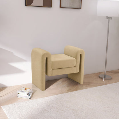 Sloan Camel Velvet Bench
