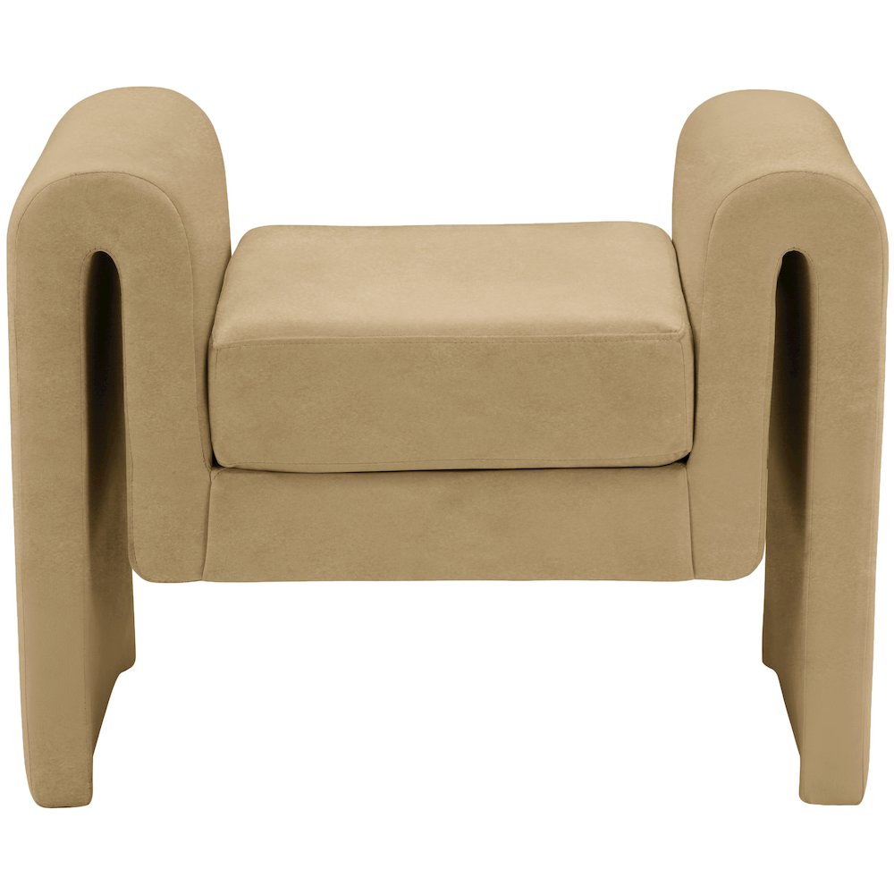 Sloan Camel Velvet Bench