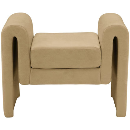 Sloan Camel Velvet Bench