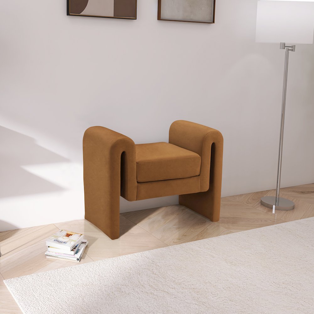 Sloan Saddle Velvet Bench