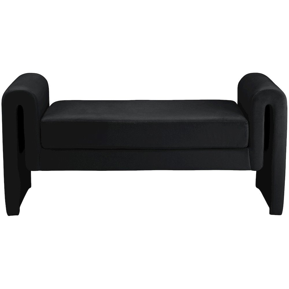 Sloan Black Velvet Bench