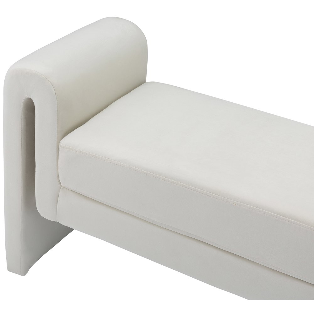 Sloan Cream Velvet Bench