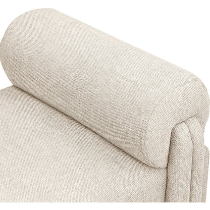 Stefano Beige Polyester Fabric Bench