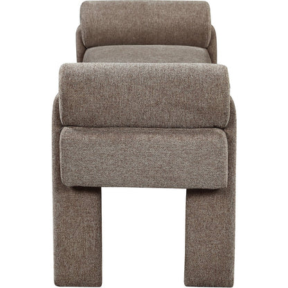 Stefano Brown Polyester Fabric Bench