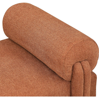 Stefano Cognac Polyester Fabric Bench