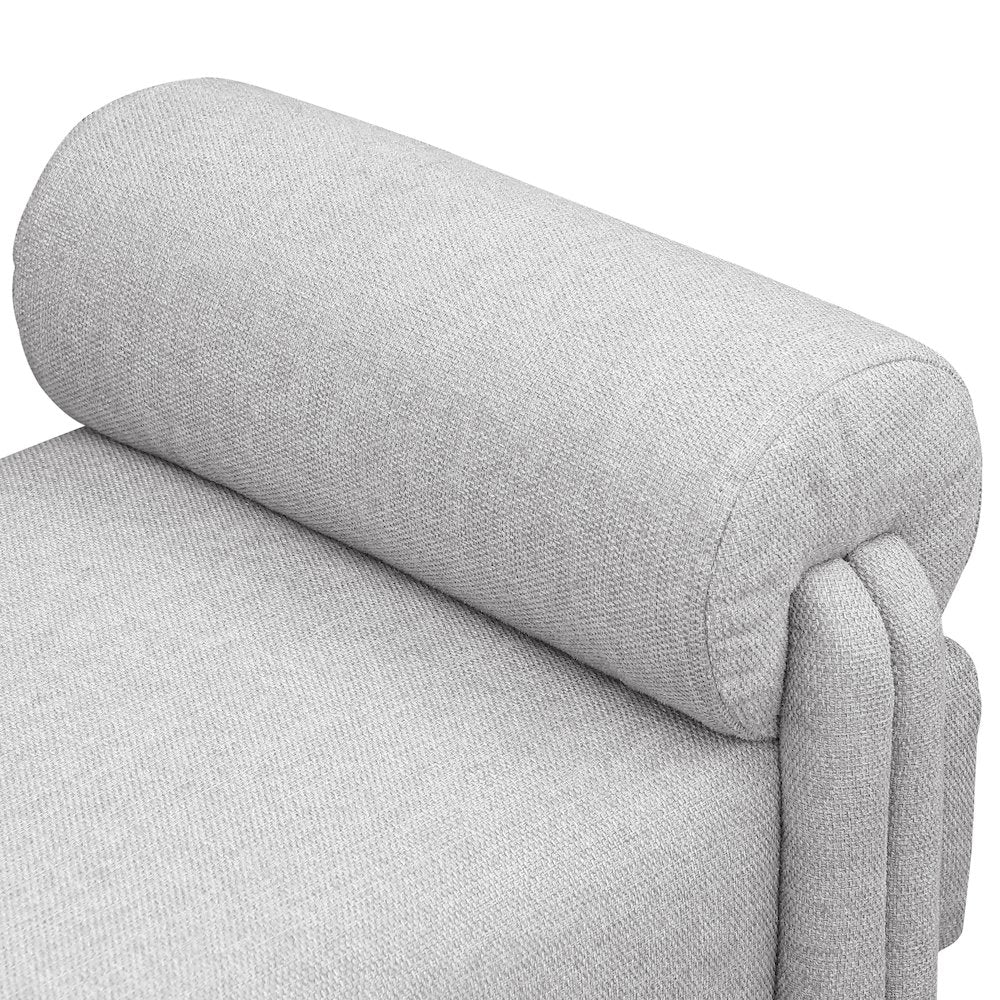 Stefano Grey Polyester Fabric Bench