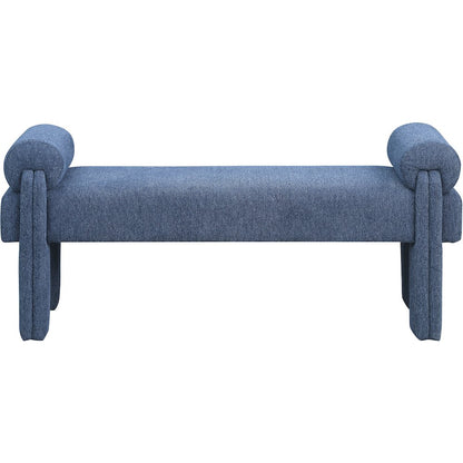 Stefano Navy Polyester Fabric Bench